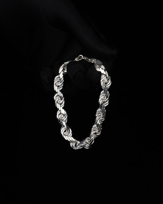 Diamond Cut Cordell armband 8mm - 925 silver - Kejsar