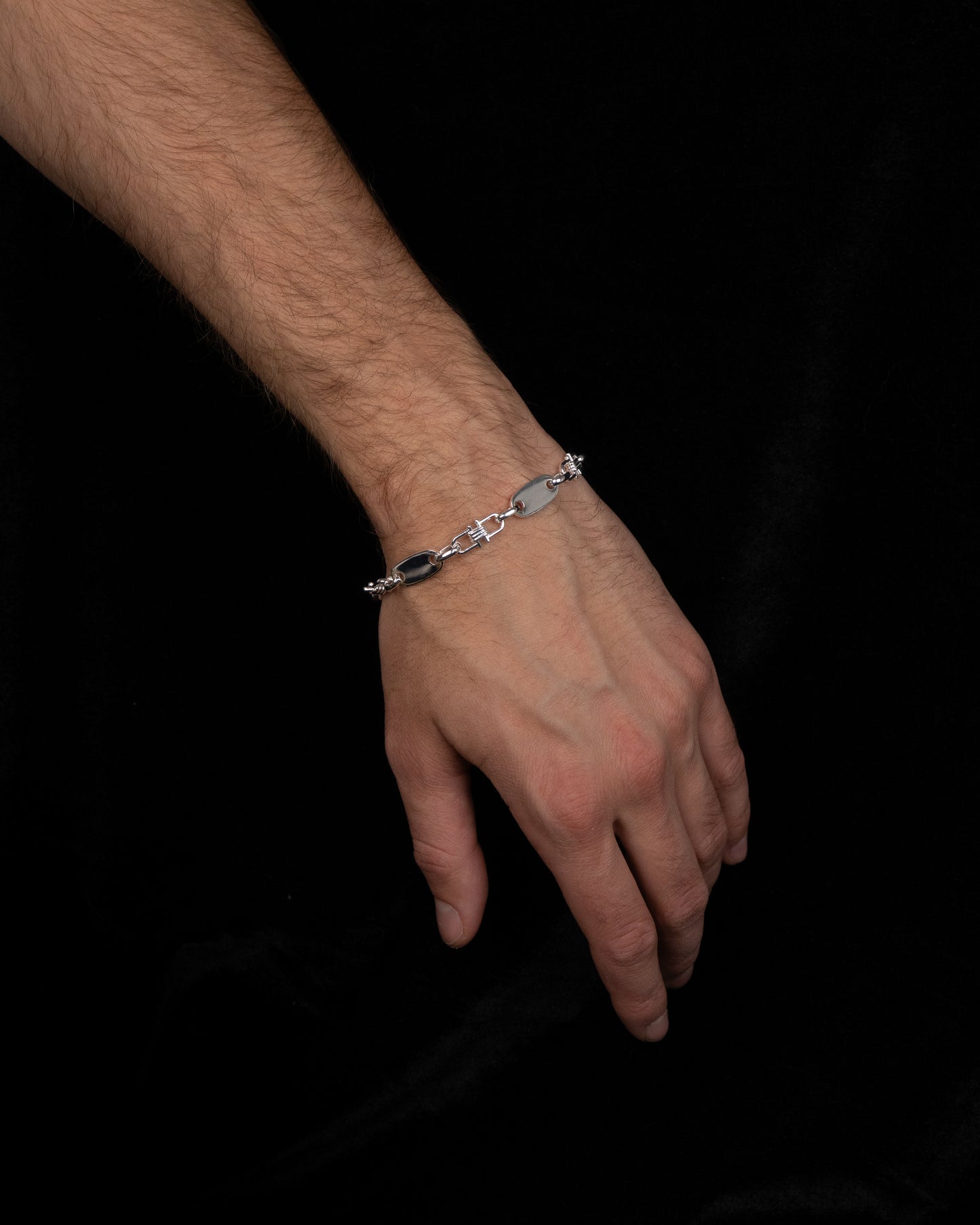 Plattenkette Armband 8mm - 925 Silver - Kejsar