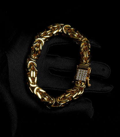 Kejsarlänk Armband 10mm - 18K Guldpläterad - Kejsar