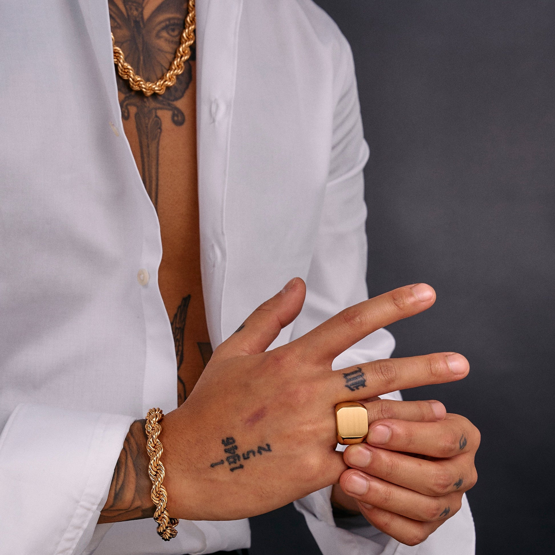 Cordell Armband 8mm - 18K Guldpläterad - Kejsar