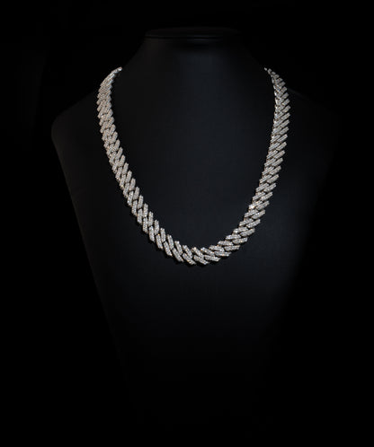 Cuban chain 12.5mm - Naturliga diamanter - Kejsar