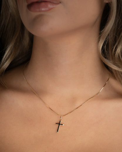 Kors halsband - 18K Guld - Kejsar