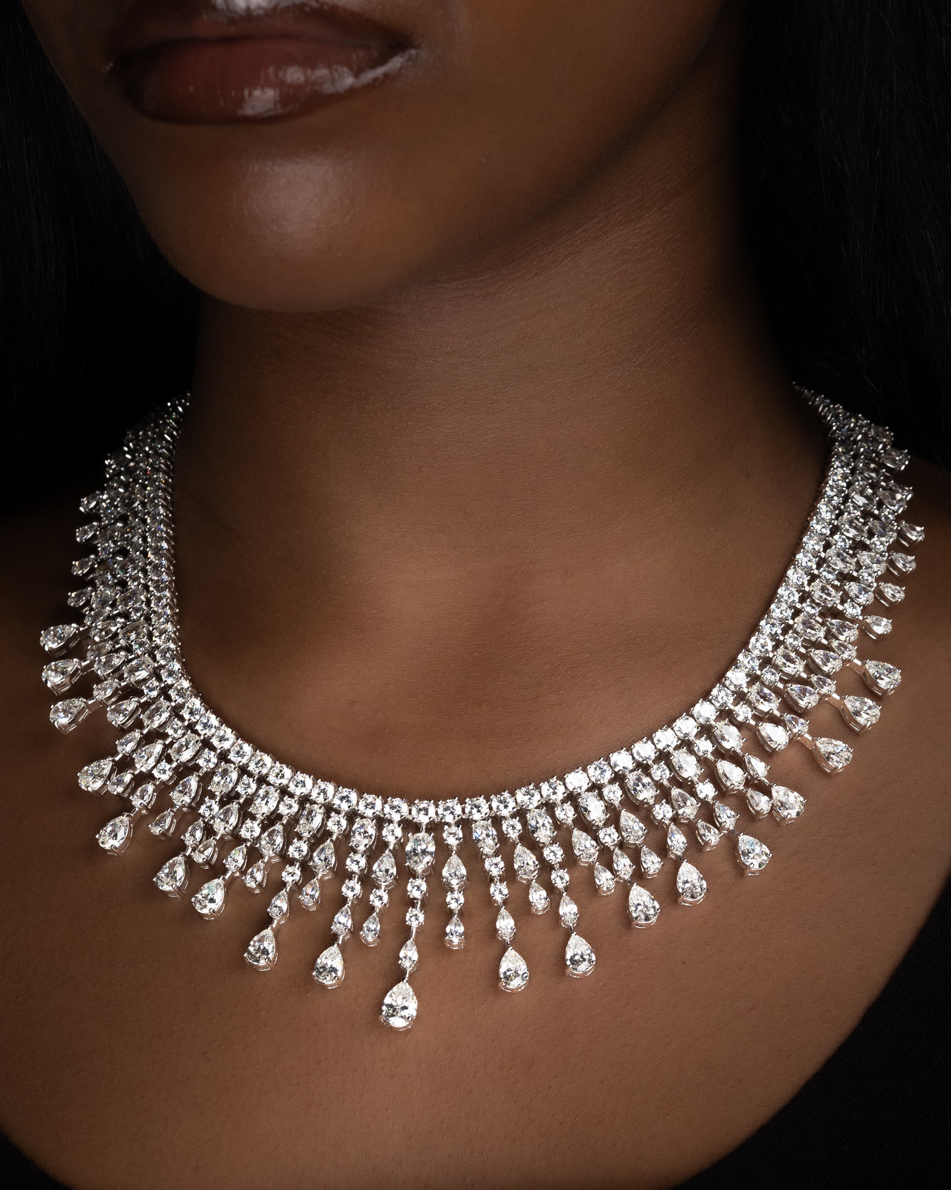 Diamond Waterfall Necklace - Kejsar