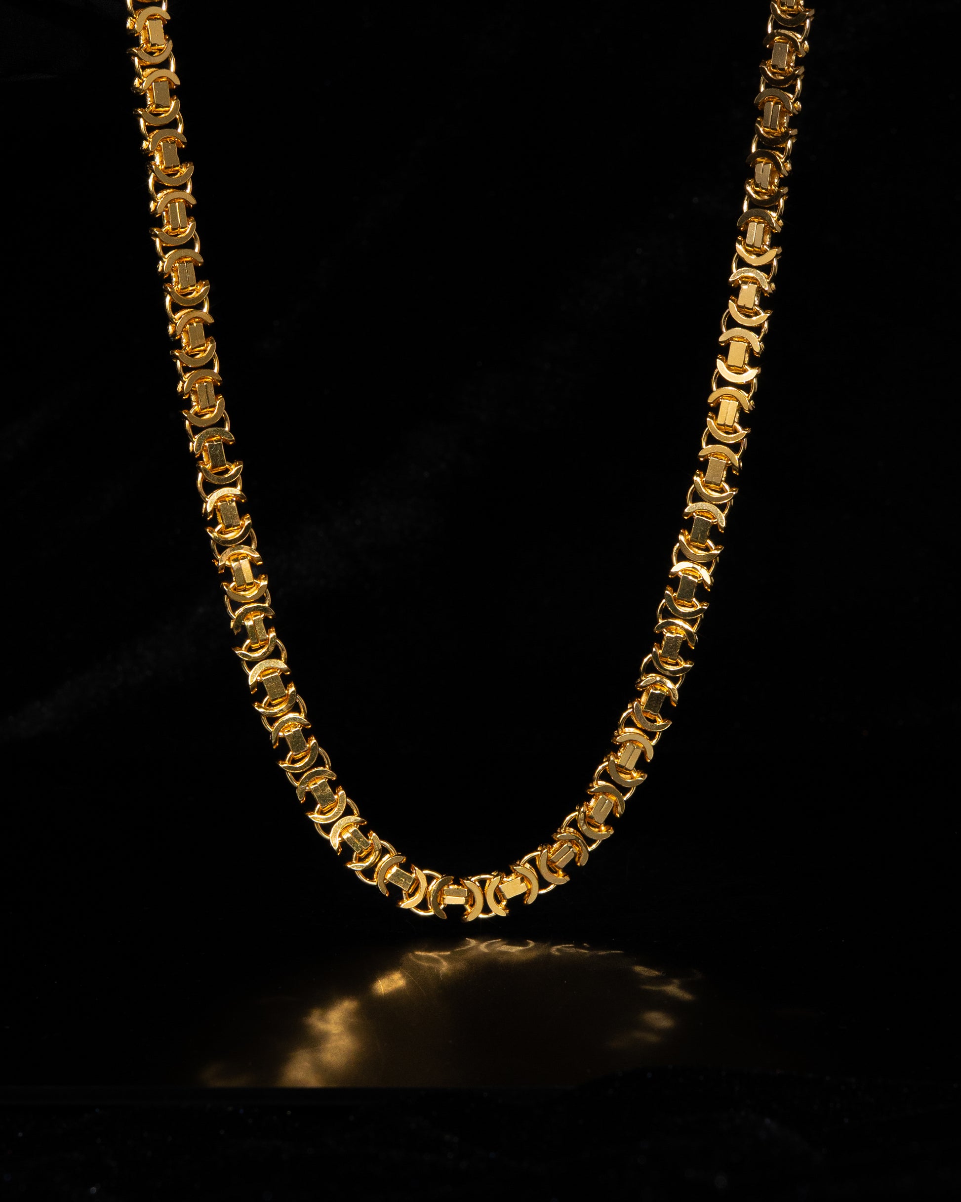 Flat Byzantine Halsband 8mm - 925 Silver - Kejsar