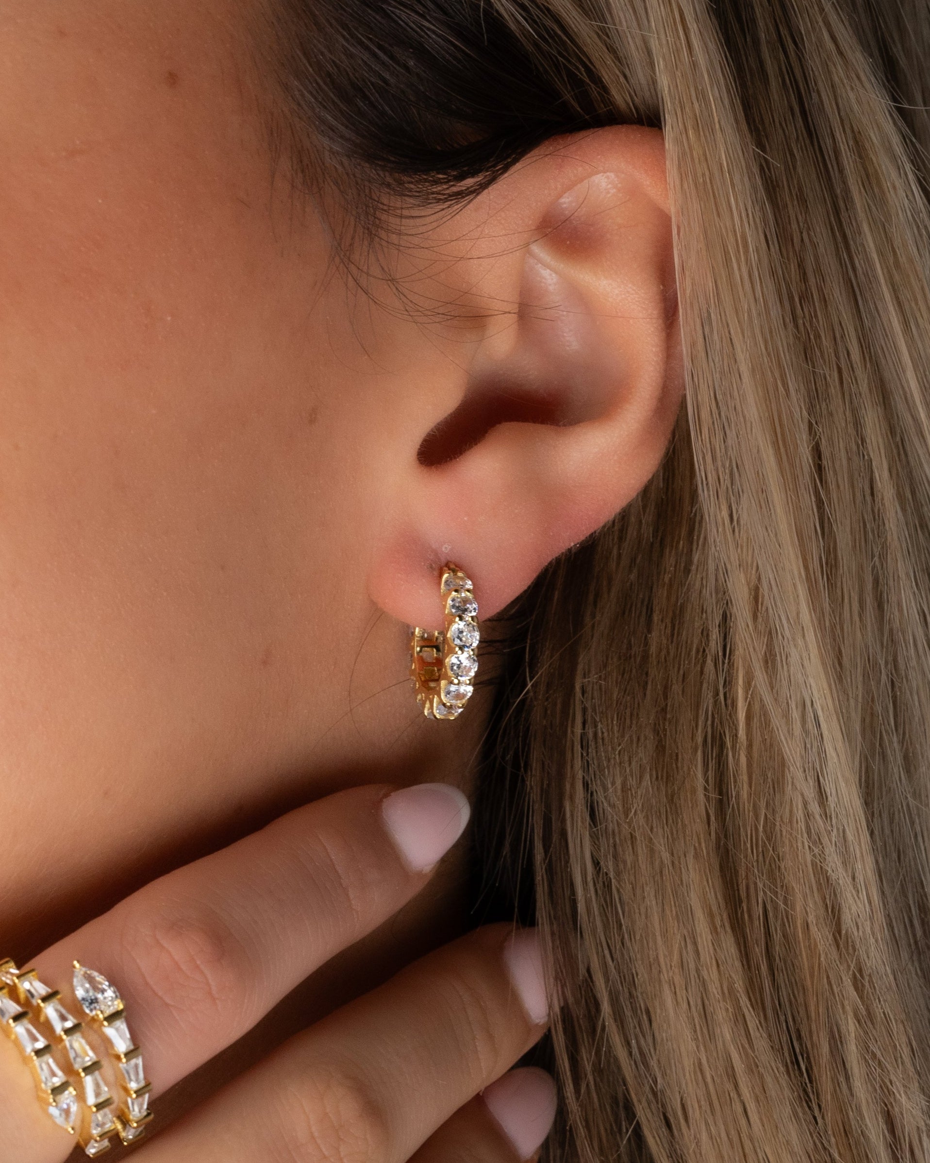 Diamond hoops small - Kejsar