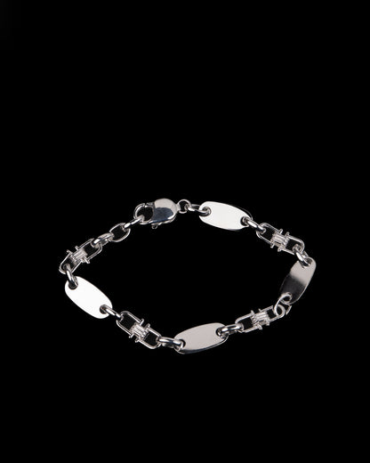 Plattenkette Armband 8mm - 925 Silver - Kejsar