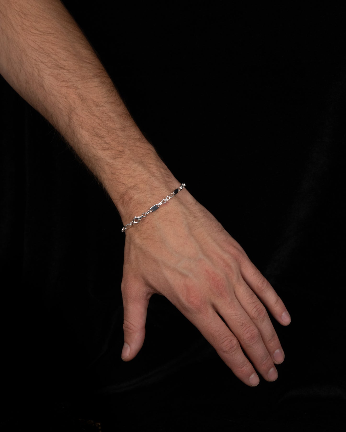 Plattenkette Armband 4mm - 925 Silver - Kejsar