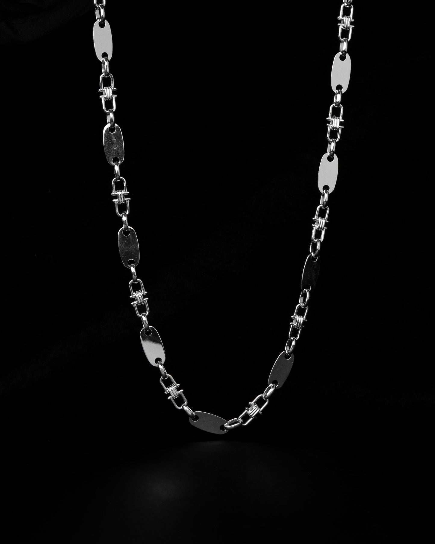 Plattenkette Halsband 8mm - 925 Silver - Kejsar