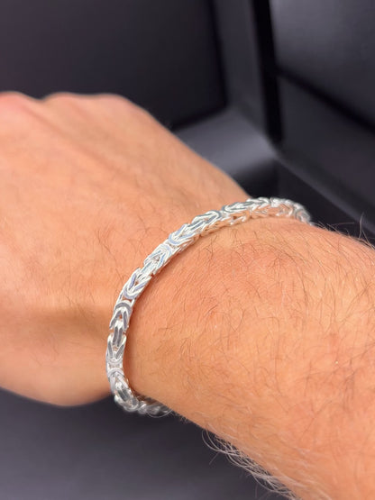 Byzantine Bracelet 4.5mm - 925 Silver 