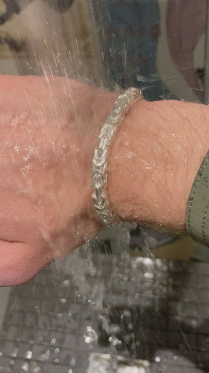 Byzantine Bracelet 6mm - 925 Silver 