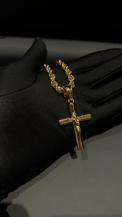 Cordell Cross Pendant - 18K Gold Plated