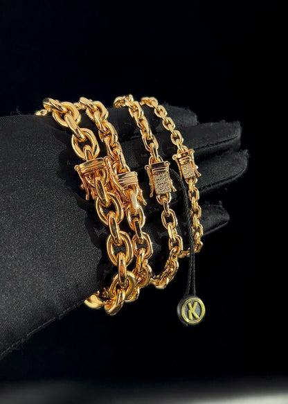 Anchor Bracelet 8mm - 18K Gold Plated