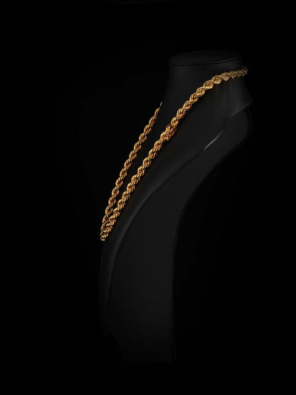 Rope Chain Necklace 8mm - 18K Gold Plated