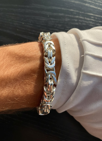 Kejsarlänk Armband 8mm - 925 Silver - Kejsar
